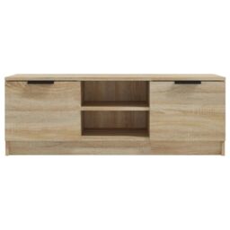 Berkfield Home TV Cabinet Sonoma Oak 102x35x36.5 cm Engineered Wood in Brown - thumbnail 3