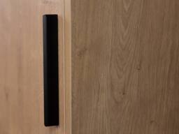 Vente-unique Wall-Hung Cloakroom Basin Unit With Open Shelf & White Basin - 40 Cm in Light Oak - thumbnail 7
