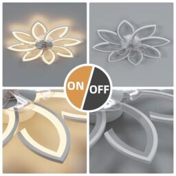 Garwarm 90cm 7 - Blade Reversable Dimmable LED Ceiling Fan in White - thumbnail 8