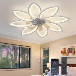 Garwarm 90cm 7 - Blade Reversable Dimmable LED Ceiling Fan in White - thumbnail 2