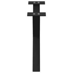 Berkfield Home Coffee Table Legs X-Shaped 2 pcs Black 60x(30-31) cm Steel - thumbnail 6