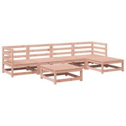 Berkfield Home 6 Piece Garden Sofa Set Solid Wood Douglas Fir in Brown - thumbnail 2