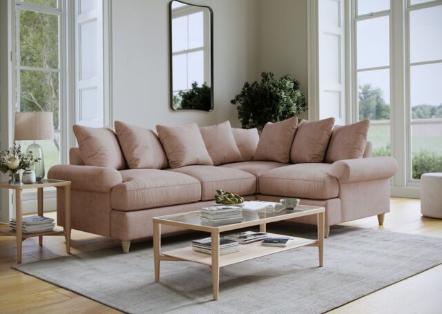 The Great Sofa Company Beatrice 2 Corner 1 Faro Soft Pink