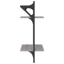 Berkfield Home Beautiful 2-Tier Wall Shelves with Bars 2 pcs Grey Sonoma 30x25x65 cm - Size: 30 x 25 x 65 cm - thumbnail 6