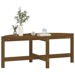 Berkfield Home Coffee Table Honey Brown 118x63x45 cm Solid Wood Pine - Size: 118 x 63 x 45 cm - thumbnail 4
