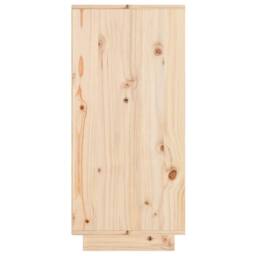 Berkfield Home Sideboard 60x34x75 cm Solid Wood Pine in Light Beige - Size: 60 x 34 x 75 cm - thumbnail 7