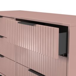 Ready Assembled 2 U Menai 6 Drawer Wide Chest (Ready Assembled) in Dusty Pink - thumbnail 6