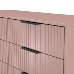 Ready Assembled 2 U Menai 6 Drawer Wide Chest (Ready Assembled) in Dusty Pink - thumbnail 5