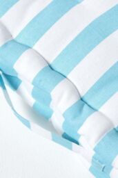 Homescapes Cotton Thick Stripe Floor Cushion in Blue - Size: 40 cm x 40 cm - thumbnail 4