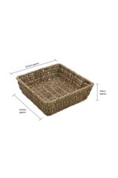 JVL Seagrass Square Storage Tray in Brown - Size: Small - thumbnail 6