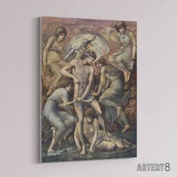 "Artery8 Cupid's Hunting Fields Canvas Wall Art Print Edward Burne Jones in Brown - Size: W18"" x H24""" - thumbnail 2