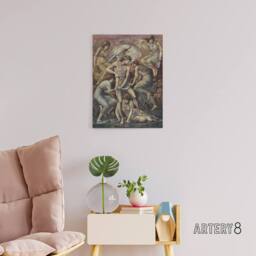 "Artery8 Cupid's Hunting Fields Canvas Wall Art Print Edward Burne Jones in Brown - Size: W18"" x H24""" - thumbnail 3