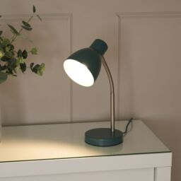 ValueLights Keela Adjustable Flexi Neck Desk Table Lamp with LED Bulb in Blue - thumbnail 5