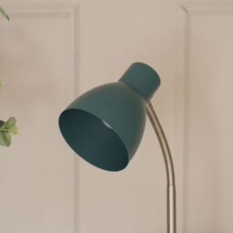 ValueLights Keela Adjustable Flexi Neck Desk Table Lamp with LED Bulb in Blue - thumbnail 4