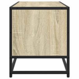 Berkfield Home TV Cabinet Sonoma Oak 80x34.5x40 cm Engineered Wood & Metal in Light Oak - thumbnail 5
