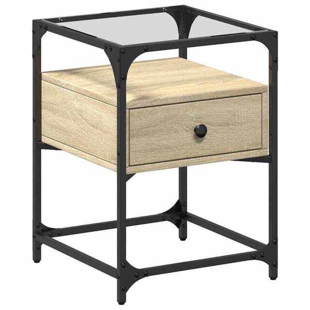 Berkfield Home Bedside Cabinet Sonoma Oak 40x40x55 cm Engineered Wood in Light Tan - Size: 40 x 40 x 55 cm - image 1