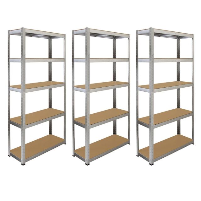 Monstershop 6 x GALWIX 90cm x 180cm x 30cm Galvanised Racking in Silver - Size: 90 cm x 180 cm x 30 cm - image 1