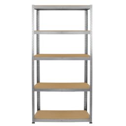 Monstershop 6 x GALWIX 90cm x 180cm x 30cm Galvanised Racking in Silver - Size: 90 cm x 180 cm x 30 cm - thumbnail 5
