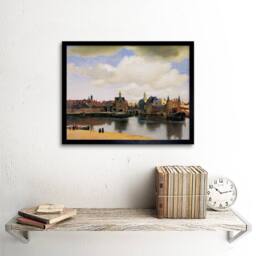 "Artery8 Johannes Vermeer View Of Delft Old Master Painting Framed Art Print - Size: W12"" x H16""" - thumbnail 2
