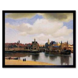 "Artery8 Johannes Vermeer View Of Delft Old Master Painting Framed Art Print - Size: W12"" x H16""" - thumbnail 1