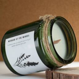 Serenityy Woodwick Soy Candle - Wild Lavender in Dark Green - Size: 0.5m x 1m - thumbnail 2