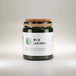 Serenityy Woodwick Soy Candle - Wild Lavender in Dark Green - Size: 0.5m x 1m - thumbnail 7