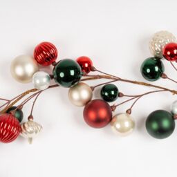 Scottish Everlastings Ltd 183cm Bauble Garland Green-Red in Green - thumbnail 3