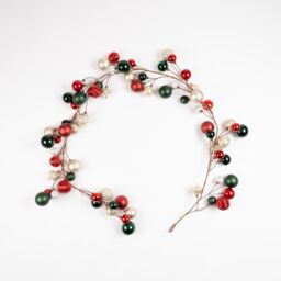 Scottish Everlastings Ltd 183cm Bauble Garland Green-Red in Green - thumbnail 2