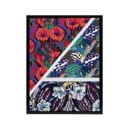 "Artery8 Geometric Floral Motifs Benedictus Black Framed Canvas Wall Art - Size: W12"" x H16""" - thumbnail 1