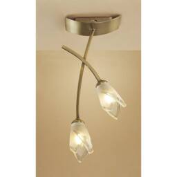 Netlighting Pietra Ceiling 2 Light G9 Antique Brass in Bronze - thumbnail 2