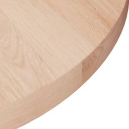 Berkfield Home Round Table Top √ò30x2, 5 cm Untreated Solid Wood Oak in Natural