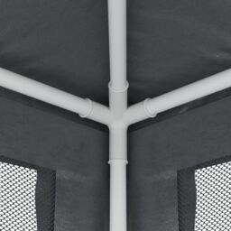 Berkfield Home Party Tent with 4 Mesh Sidewalls Anthracite 3x3 m HDPE in Black - thumbnail 6