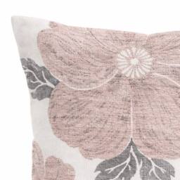Luxury Living Poppy Chenille Cushions Set of 4 - Luxurious Floral Design, Thick Jacquard Fabric, Easy-Care with Wide Zip in Pink - Size: 45 cm x 45 cm - thumbnail 3