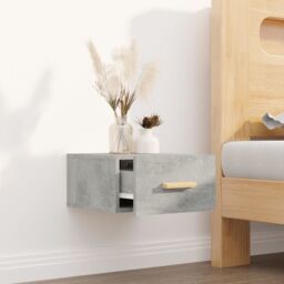 Berkfield Home Wall-mounted Bedside Cabinet Concrete Grey 35x35x20 cm - Size: 35 x 35 x 20 cm - thumbnail 3
