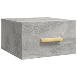 Berkfield Home Wall-mounted Bedside Cabinet Concrete Grey 35x35x20 cm - Size: 35 x 35 x 20 cm - thumbnail 2