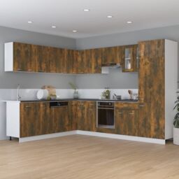 Berkfield Home Kitchen Cabinet Smoked Oak 75, 5x75, 5x80, 5 cm Engineered Wood in Brown - thumbnail 3