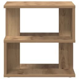 Berkfield Home Side Table Artisan Oak 40x40x40 cm Made of Engineered Wood in Brown - Size: 40 x 40 x 40 cm - thumbnail 7