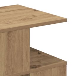 Berkfield Home Side Table Artisan Oak 40x40x40 cm Made of Engineered Wood in Brown - Size: 40 x 40 x 40 cm - thumbnail 8
