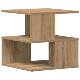 Berkfield Home Side Table Artisan Oak 40x40x40 cm Made of Engineered Wood in Brown - Size: 40 x 40 x 40 cm - thumbnail 5