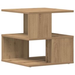 Berkfield Home Side Table Artisan Oak 40x40x40 cm Made of Engineered Wood in Brown - Size: 40 x 40 x 40 cm - thumbnail 2