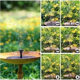 NESTLUNE Solar Powered Fountain Water Pumps Floating Garden Pond Pool in Black - Size: 100 cm x 100 cm