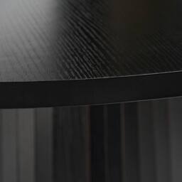 OHS Madison Ribbed Round Dining Table Wood Effect in Black - thumbnail 8