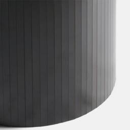 OHS Madison Ribbed Round Dining Table Wood Effect in Black - thumbnail 7