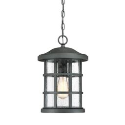 Loops Outdoor IP44 1 Bulb Chain Lantern Earth Black LED E27 60W - thumbnail 1