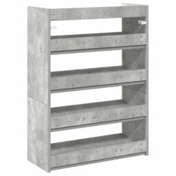 Berkfield Home Shoe Rack Concrete Grey 60x25x81 cm Engineered Wood - Size: 60 x 25 x 81 cm - thumbnail 6