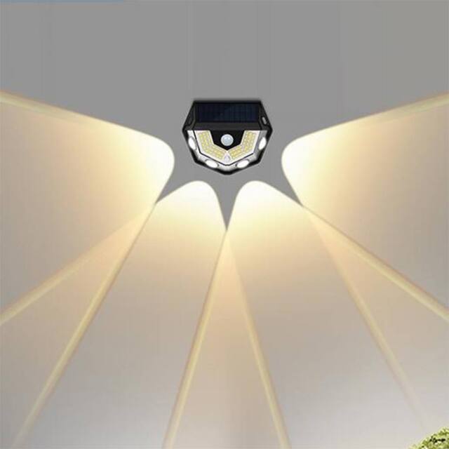 Obasyhig Solar Outdoor Motion Sensor Wall Light - Pack of 1 in Black - image 1