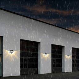 Obasyhig Solar Outdoor Motion Sensor Wall Light - Pack of 1 in Black - thumbnail 3
