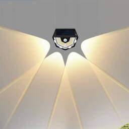 Obasyhig Solar Outdoor Motion Sensor Wall Light - Pack of 1 in Black - thumbnail 1