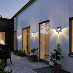 Obasyhig Solar Outdoor Motion Sensor Wall Light - Pack of 1 in Black - thumbnail 6
