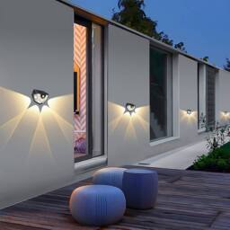 Obasyhig Solar Outdoor Motion Sensor Wall Light - Pack of 1 in Black - thumbnail 2